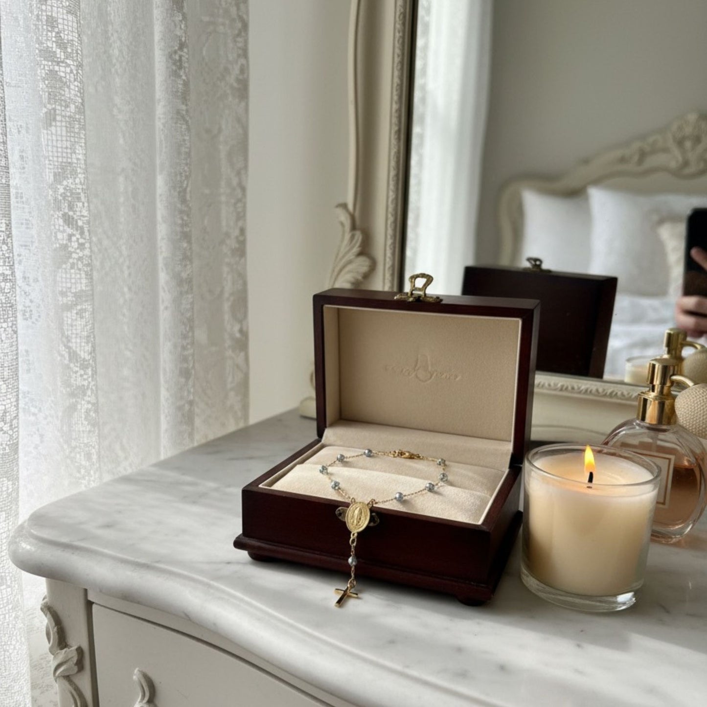 Pulsera camino de fe#color-gris