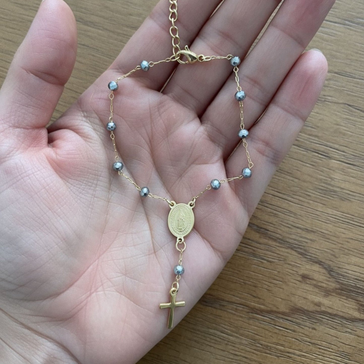 Pulsera camino de fe#color-gris