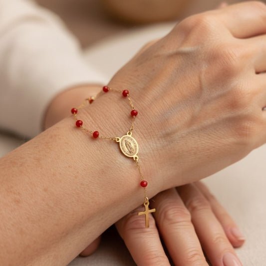 Pulsera camino de fe#color-roja