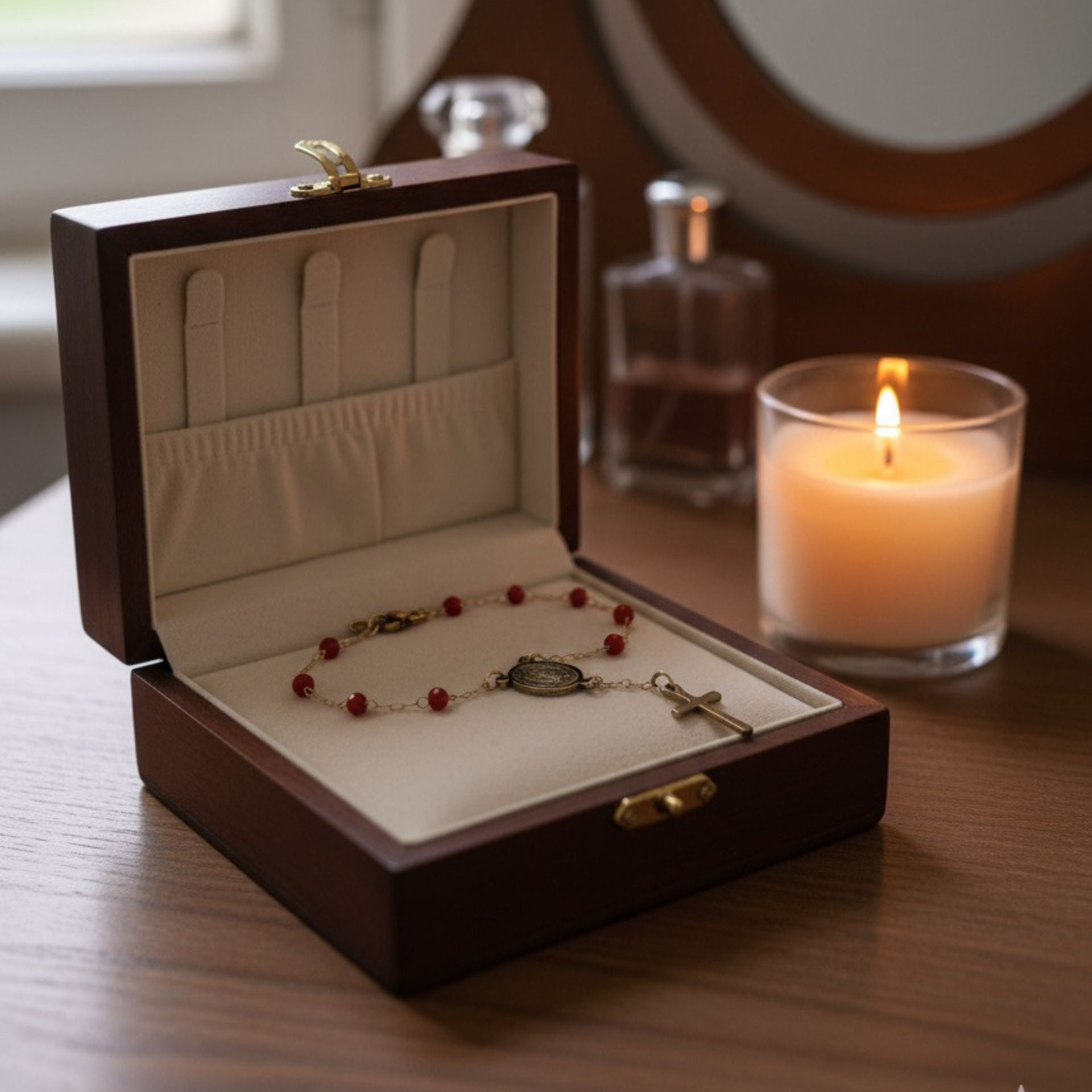 Pulsera camino de fe#color-rojo